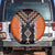 Orange Niho Taniwha Mix Poutama Spare Tire Cover Unique Taniko Aotearoa