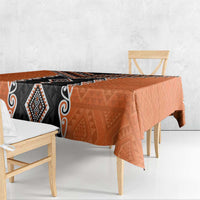 Orange Niho Taniwha Mix Poutama Tablecloth Unique Taniko Aotearoa LT01 - Polynesian Pride