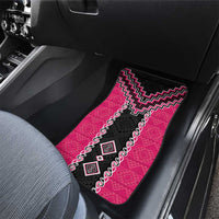 Pink Niho Taniwha Mix Poutama Car Mats Unique Taniko Aotearoa LT01 - Polynesian Pride