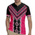 Pink Niho Taniwha Mix Poutama Rugby Jersey Unique Taniko Aotearoa