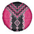 Pink Niho Taniwha Mix Poutama Spare Tire Cover Unique Taniko Aotearoa