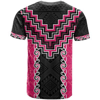 Pink Niho Taniwha Mix Poutama T Shirt Unique Taniko Aotearoa LT01 - Polynesian Pride