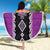 Purple Niho Taniwha Mix Poutama Beach Blanket Unique Taniko Aotearoa