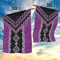 Purple Niho Taniwha Mix Poutama Garden Flag Unique Taniko Aotearoa LT01 - Polynesian Pride