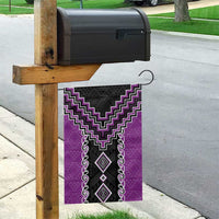 Purple Niho Taniwha Mix Poutama Garden Flag Unique Taniko Aotearoa LT01 - Polynesian Pride