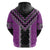 Purple Niho Taniwha Mix Poutama Hoodie Unique Taniko Aotearoa