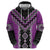 Purple Niho Taniwha Mix Poutama Hoodie Unique Taniko Aotearoa