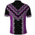 Purple Niho Taniwha Mix Poutama Polo Shirt Unique Taniko Aotearoa