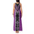 Purple Niho Taniwha Mix Poutama Tank Maxi Dress Unique Taniko Aotearoa