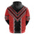 Red Niho Taniwha Mix Poutama Hoodie Unique Taniko Aotearoa