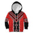 Red Niho Taniwha Mix Poutama Kid Hoodie Unique Taniko Aotearoa