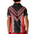 Red Niho Taniwha Mix Poutama Kid Polo Shirt Unique Taniko Aotearoa