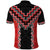 Red Niho Taniwha Mix Poutama Polo Shirt Unique Taniko Aotearoa