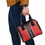 Red Niho Taniwha Mix Poutama Shoulder Handbag Unique Taniko Aotearoa