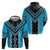 Sky Blue Niho Taniwha Mix Poutama Hoodie Unique Taniko Aotearoa