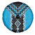 Sky Blue Niho Taniwha Mix Poutama Spare Tire Cover Unique Taniko Aotearoa