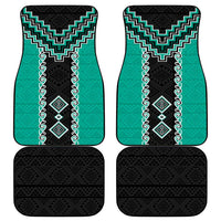 Teal Niho Taniwha Mix Poutama Car Mats Unique Taniko Aotearoa LT01 - Polynesian Pride