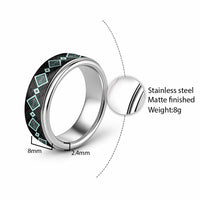 Teal Niho Taniwha Mix Poutama Classic Ring Unique Taniko Aotearoa LT01 - Polynesian Pride