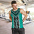 Teal Niho Taniwha Mix Poutama Men Tank Top Unique Taniko Aotearoa