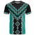 Teal Niho Taniwha Mix Poutama T Shirt Unique Taniko Aotearoa