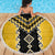 Yellow Niho Taniwha Mix Poutama Beach Blanket Unique Taniko Aotearoa