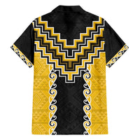 Yellow Niho Taniwha Mix Poutama Hawaiian Shirt Unique Taniko Aotearoa LT01 - Polynesian Pride