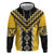 Yellow Niho Taniwha Mix Poutama Hoodie Unique Taniko Aotearoa