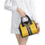 Yellow Niho Taniwha Mix Poutama Shoulder Handbag Unique Taniko Aotearoa