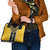 Yellow Niho Taniwha Mix Poutama Shoulder Handbag Unique Taniko Aotearoa