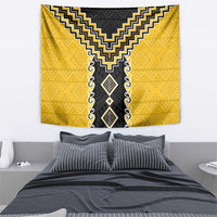 Yellow Niho Taniwha Mix Poutama Tapestry Unique Taniko Aotearoa LT01 - Polynesian Pride