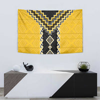 Yellow Niho Taniwha Mix Poutama Tapestry Unique Taniko Aotearoa LT01 - Polynesian Pride
