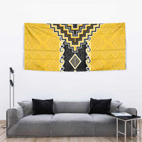 Yellow Niho Taniwha Mix Poutama Tapestry Unique Taniko Aotearoa LT01 - Polynesian Pride