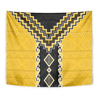 Yellow Niho Taniwha Mix Poutama Tapestry Unique Taniko Aotearoa LT01 - Polynesian Pride