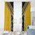 Yellow Niho Taniwha Mix Poutama Window Curtain Unique Taniko Aotearoa