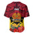 Papua New Guinea Baseball Jersey Bird Of Paradise Mix Polynesian Pattern LT01 - Polynesian Pride