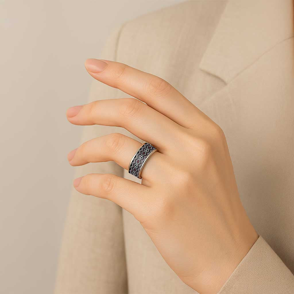 Aotearoa Brown Taniko Pattern Special Classic Ring LT01 - Polynesian Pride