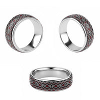 Aotearoa Red Taniko Pattern Special Classic Ring LT01 - Polynesian Pride