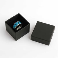 Turquoise Paua Shell Pattern Unique Classic Ring LT01 - Polynesian Pride