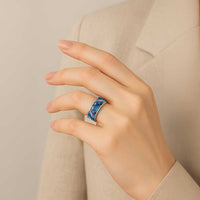 Turquoise Pink Paua Shell Pattern Unique Classic Ring LT01 - Polynesian Pride