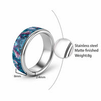 Turquoise Pink Paua Shell Pattern Unique Classic Ring LT01 - Polynesian Pride