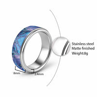 Lilac Paua Shell Pattern Unique Classic Ring LT01 - Polynesian Pride