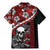 Hawaii Halloween Family Matching Mermaid Dress and Hawaiian Shirt Hibiscus Skull Kakau Pattern LT01 - Polynesian Pride