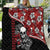 Hawaii Halloween Quilt Hibiscus Skull Kakau Pattern LT01 Red - Polynesian Pride