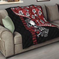 Hawaii Halloween Quilt Hibiscus Skull Kakau Pattern LT01 - Polynesian Pride