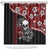 Hawaii Halloween Shower Curtain Hibiscus Skull Kakau Pattern LT01 Red - Polynesian Pride