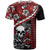 Hawaii Halloween T Shirt Hibiscus Skull Kakau Pattern LT01 - Polynesian Pride