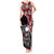 Hawaii Halloween Tank Maxi Dress Hibiscus Skull Kakau Pattern LT01 Women Red - Polynesian Pride