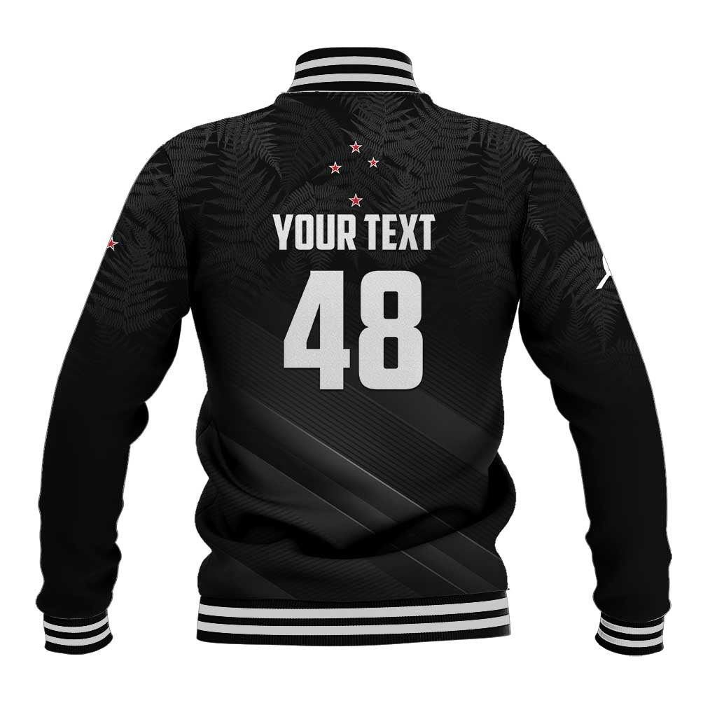 Custom New Zealand Cricket Baseball Jacket Aotearoa Black Cap Come On LT01 - Polynesian Pride