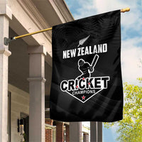 New Zealand Cricket Garden Flag Aotearoa Black Cap Come On LT01 House Flag Black - Polynesian Pride