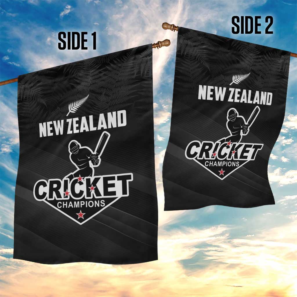 New Zealand Cricket Garden Flag Aotearoa Black Cap Come On LT01 - Polynesian Pride